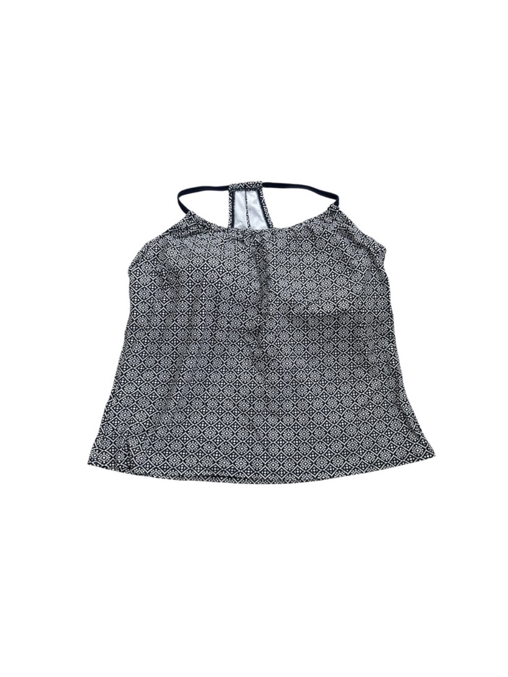 NWT Kona Sol Navy White Geometric High Neck Tankini Top Plus 16/18 - Picture 5 of 5